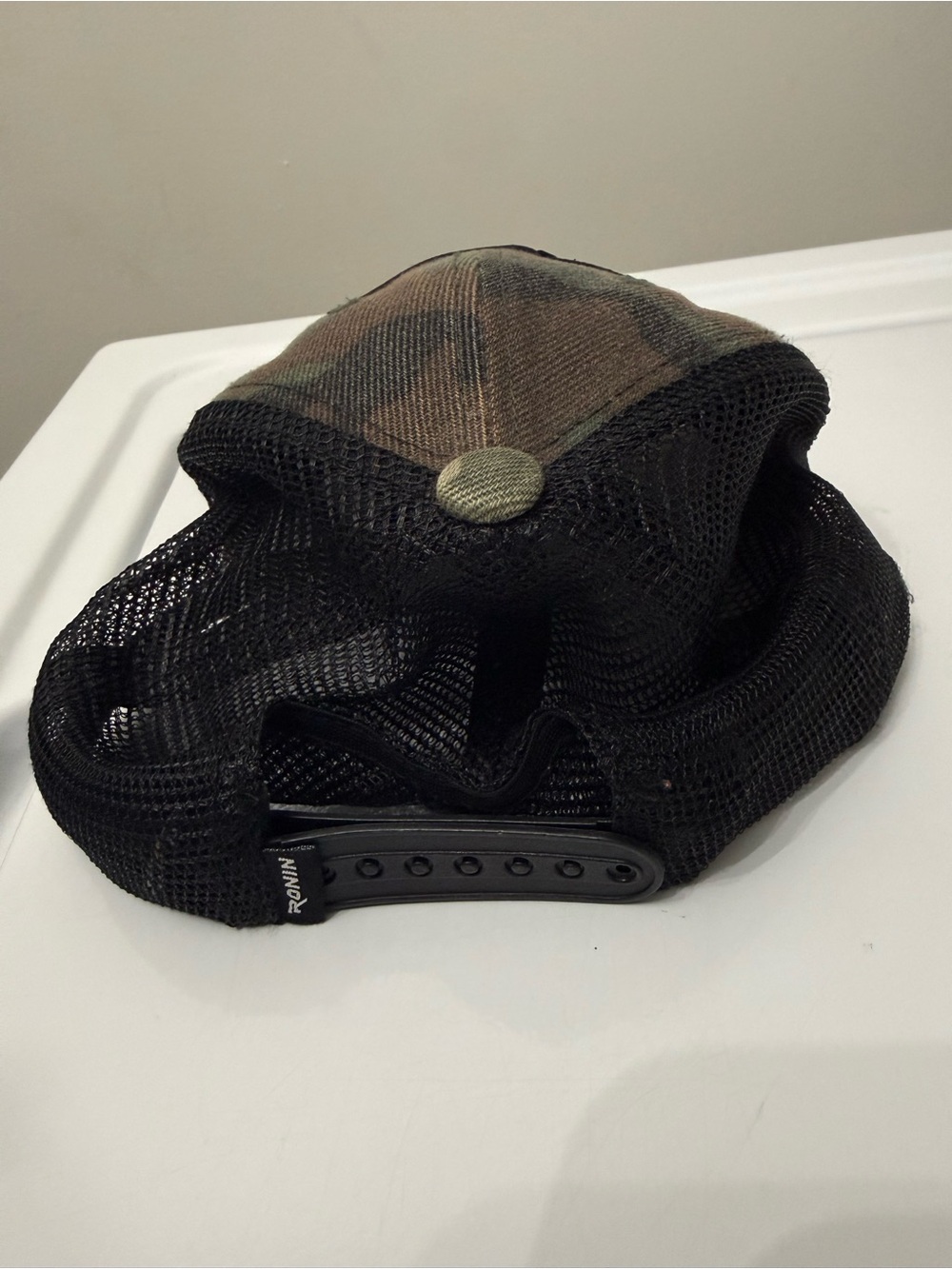 🥳 5 for $25 BUNDLE Men’s Camo Trucker Hat with Black Patch - Casual Military - Picture 3 of 5